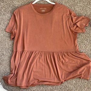 American Eagle Xl babydoll style burnt pink shirt